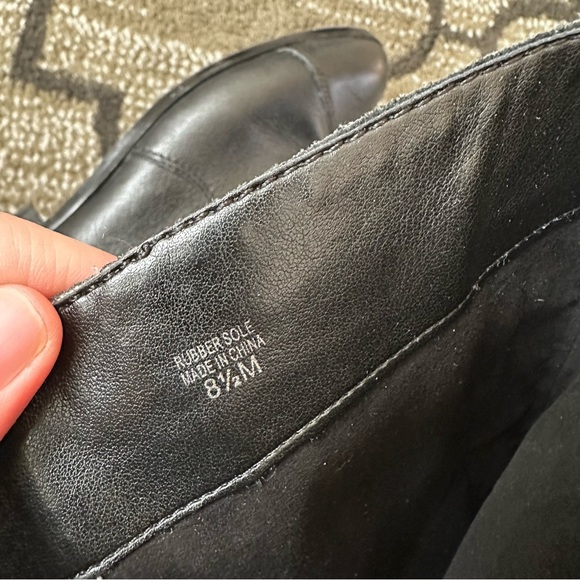 Ann Taylor Adalie Extended Calf Leather Boots In Black - Picture 5 of 10